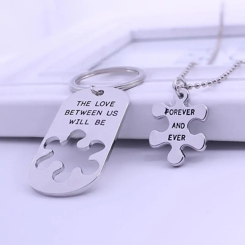 Forever Love Necklace & Key Chain Set