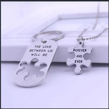 Forever Love Necklace & Key Chain Set